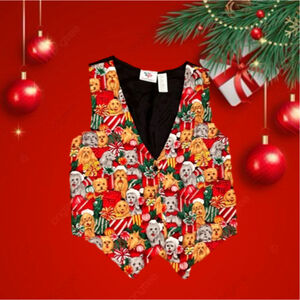 Christmas Puppy Dog Adjustable Vest SizeLarge Vintage Nutcracker